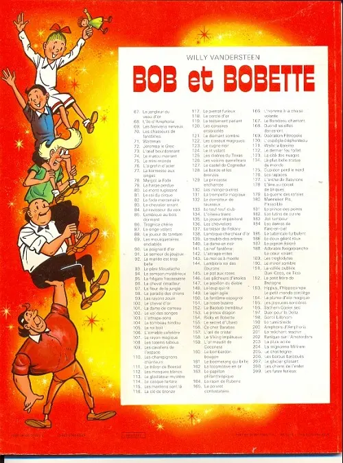 Verso de l'album Bob et Bobette Tome 144 Lambiorix roi des Eburons