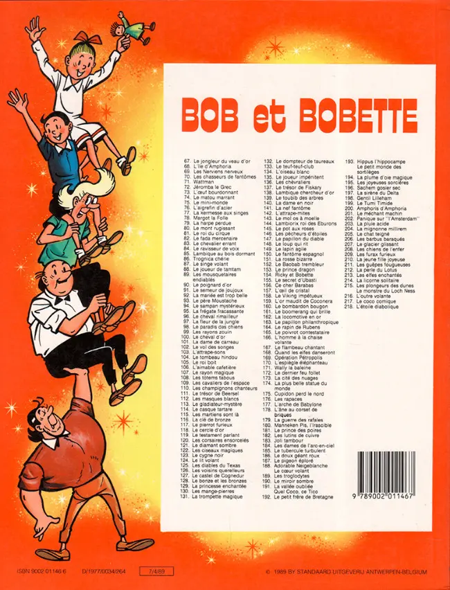 Verso de l'album Bob et Bobette Tome 166 L'homme à la chaise volante