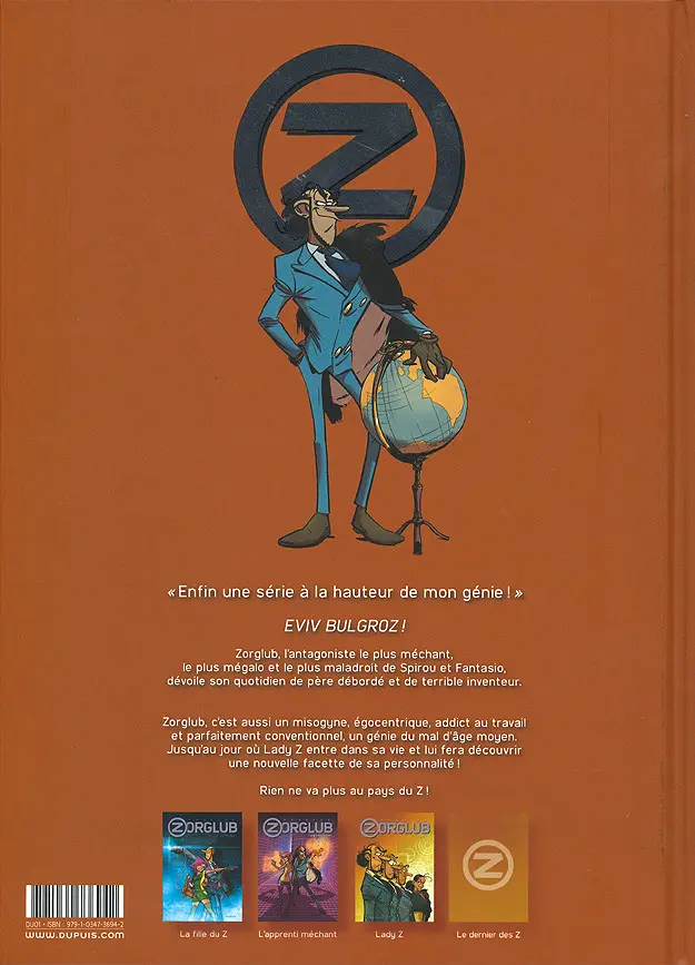 Verso de l'album Zorglub Tome 3 Lady Z