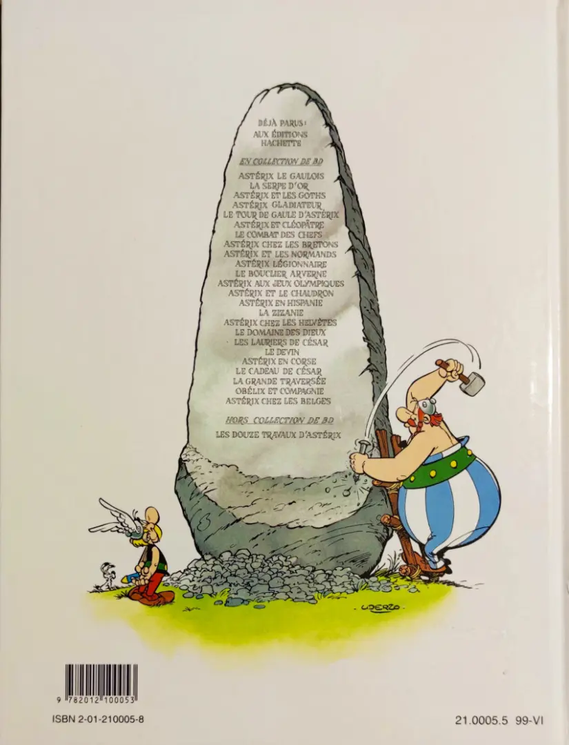 Verso de l'album Astérix Tome 5 Le tour de Gaule d'Asterix