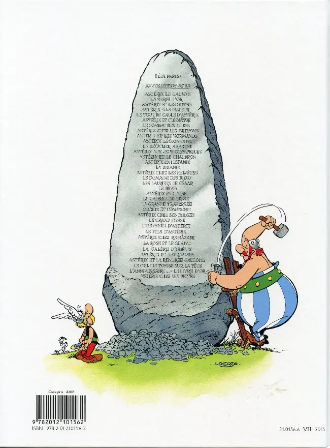 Verso de l'album Astérix Tome 24 Astérix chez les Belges