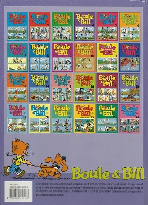 Verso de l'album Boule & Bill Tome 18