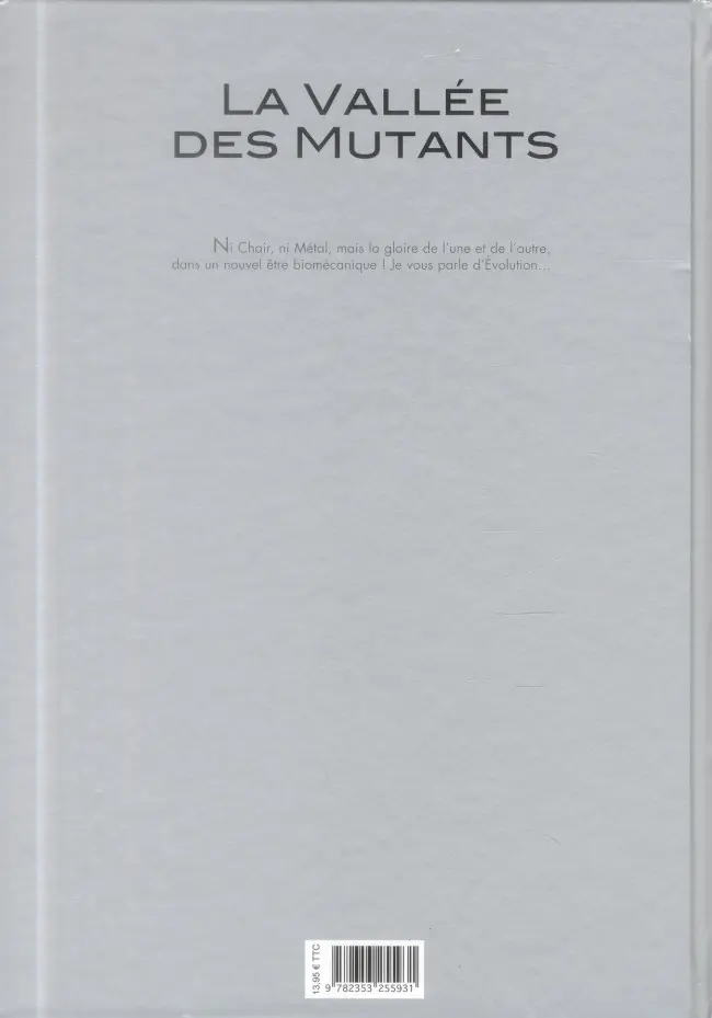 Verso de l'album La Vallée des mutants Volume 1