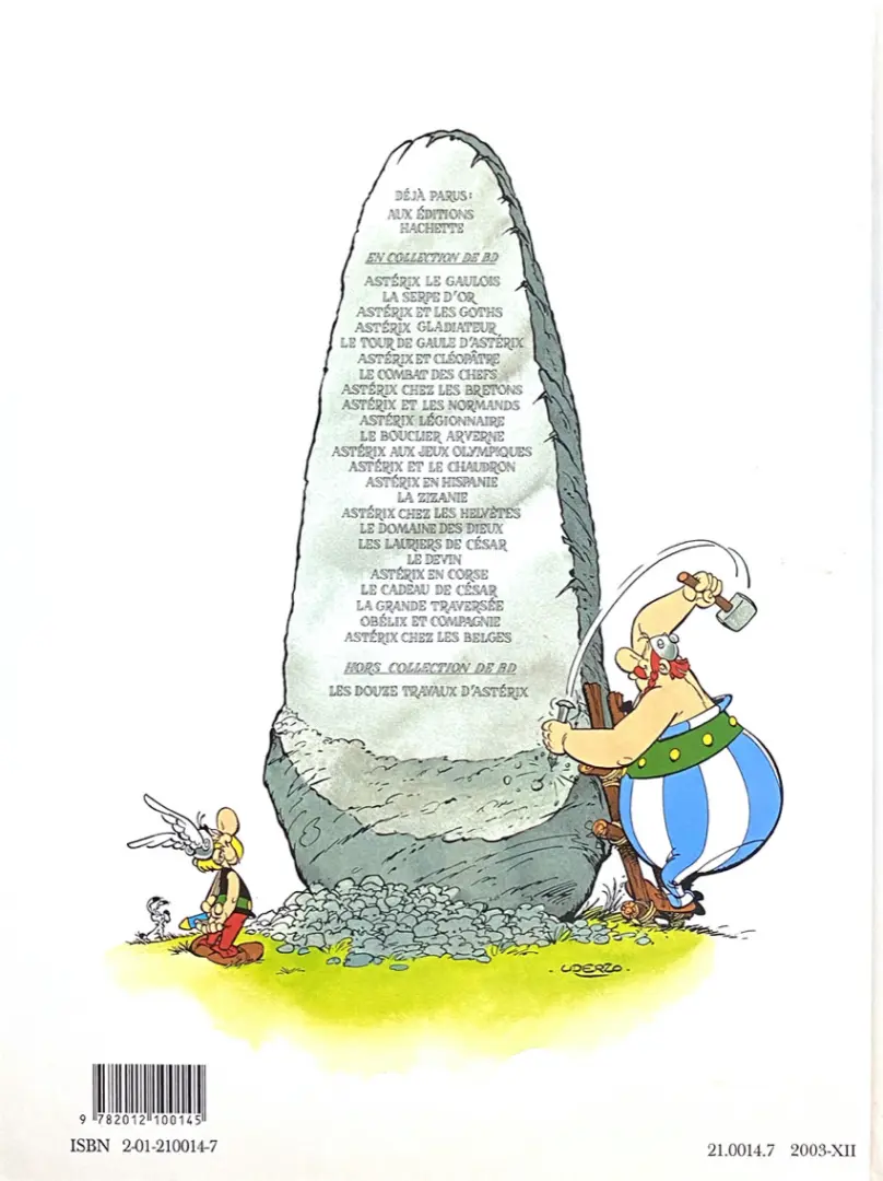 Verso de l'album Astérix Tome 14 Astérix en Hispanie