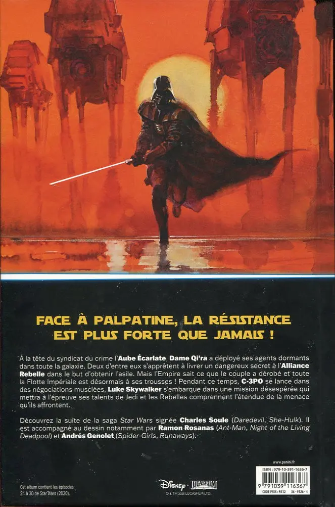 Verso de l'album Star Wars Tome 5