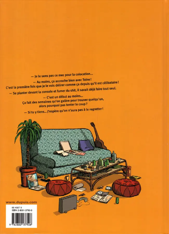 Verso de l'album Les Colocataires Tome 1 Le quatrième passager