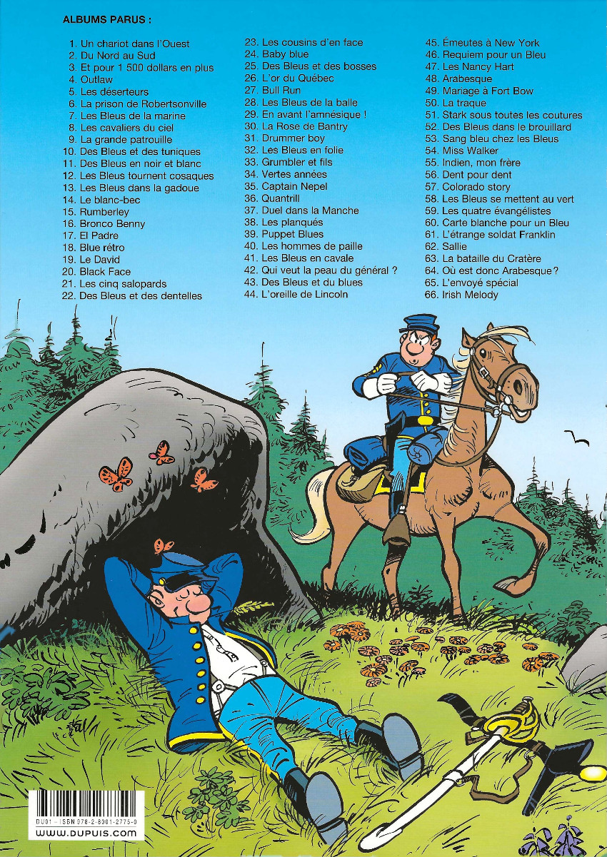 Verso de l'album Les Tuniques Bleues Tome 42 Qui veut la peau du général ?