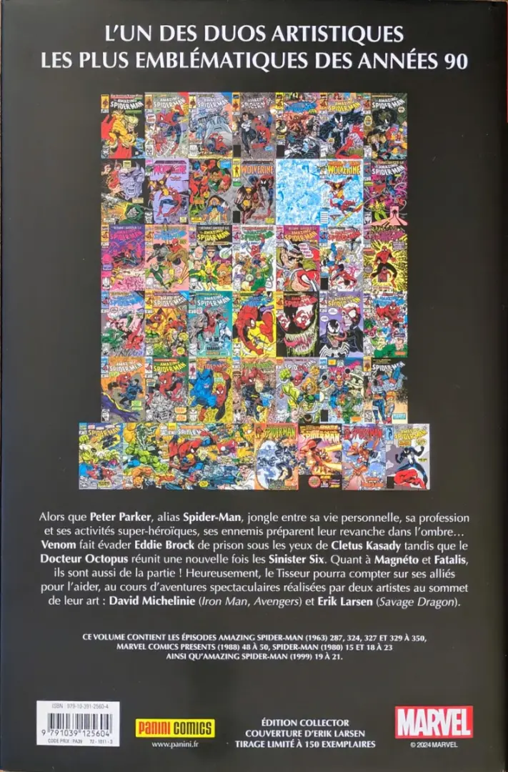Verso de l'album Amazing Spider-Man