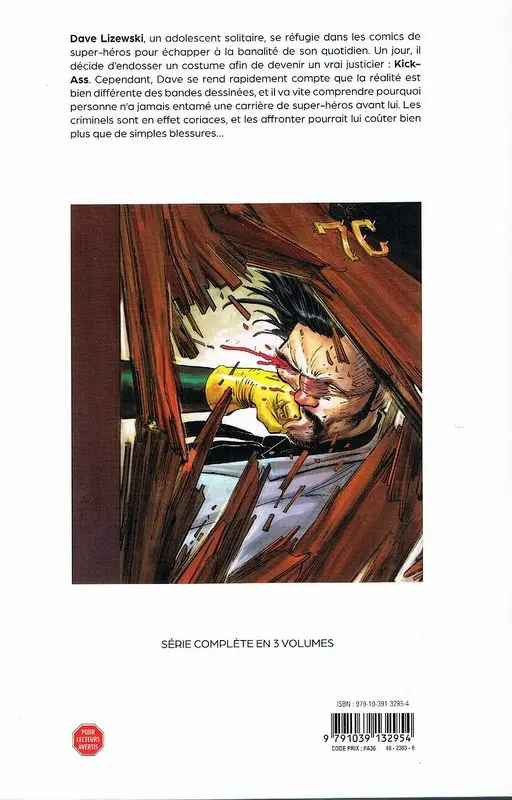 Verso de l'album Kick-Ass Volume 1