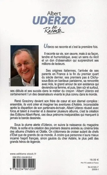 Verso de l'album Albert Uderzo se raconte