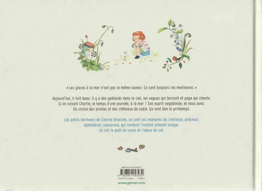 Verso de l'album Les petits bonheurs de Charlie Blossom 1 Une glace à la mer