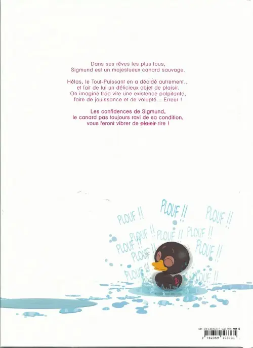 Verso de l'album Confessions d'un canard sex-toy Tome 1 Préliminaires