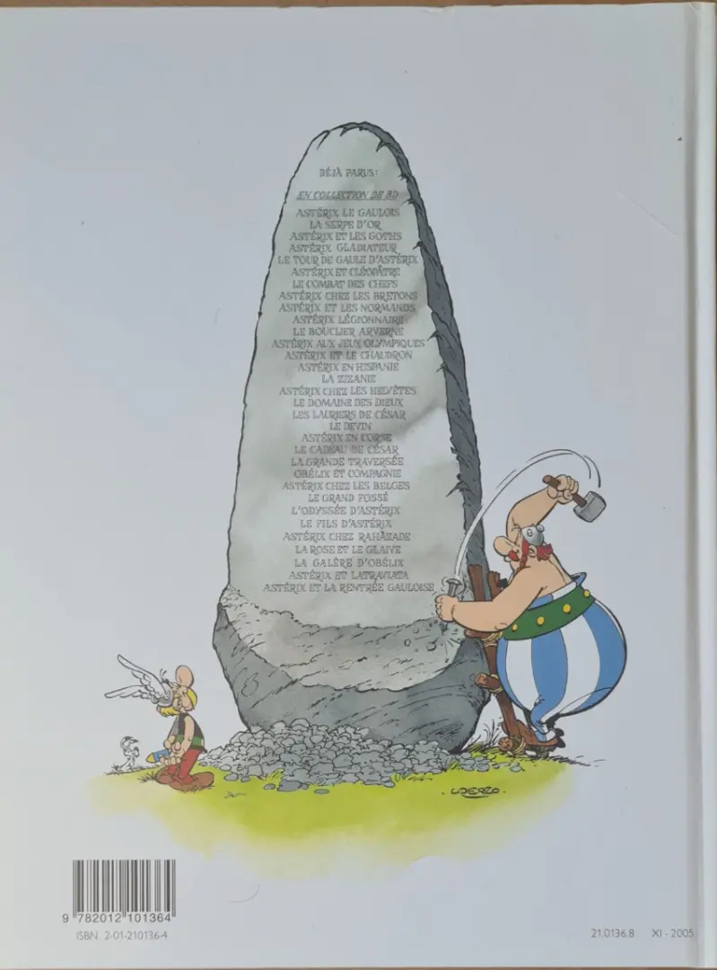 Verso de l'album Astérix Tome 4 Astérix gladiateur