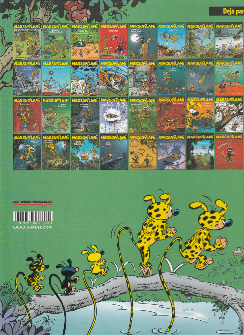 Verso de l'album Marsupilami Tome 17 L'orchidée des chahutas