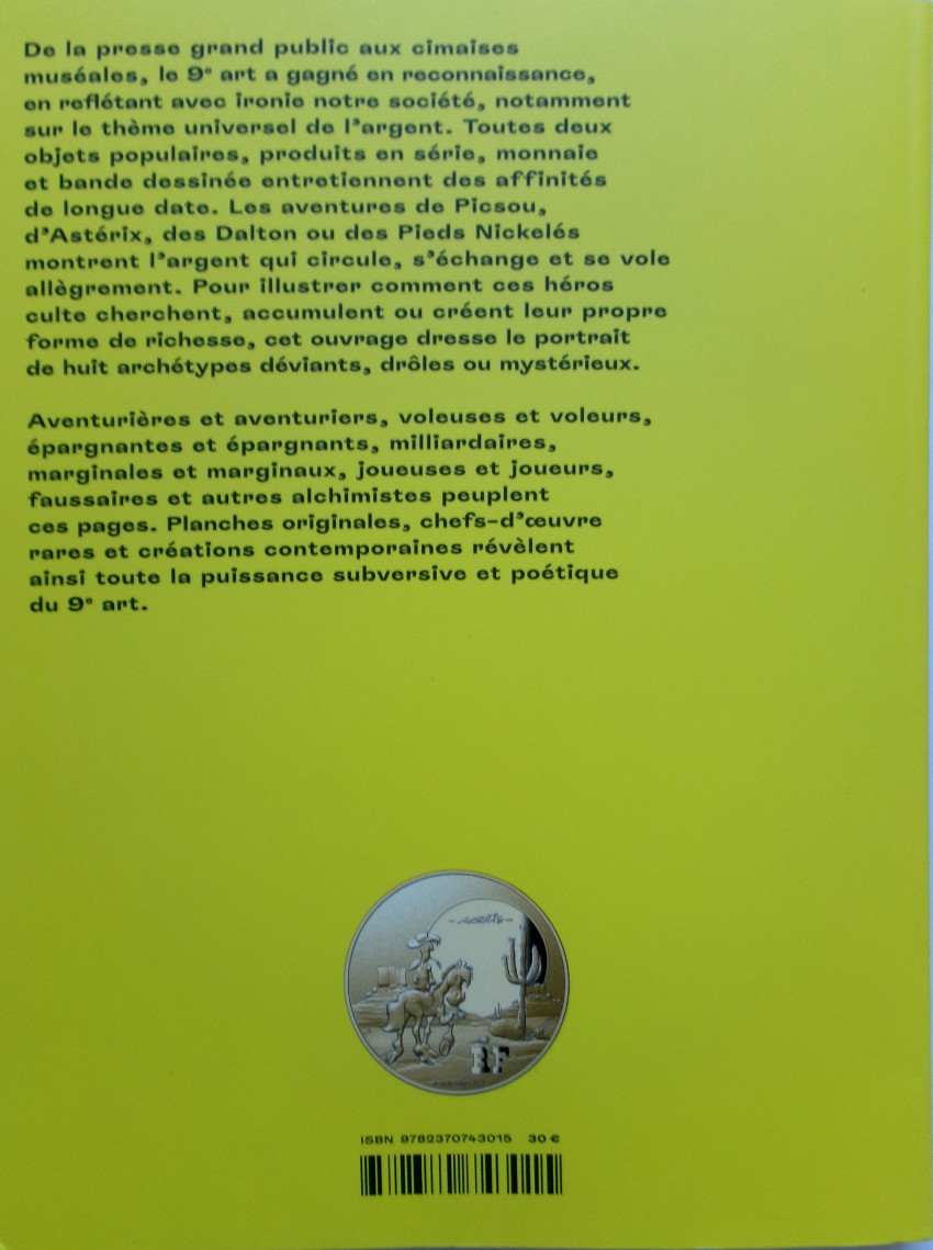 Verso de l'album Cling ! La bande dessinée parle cash