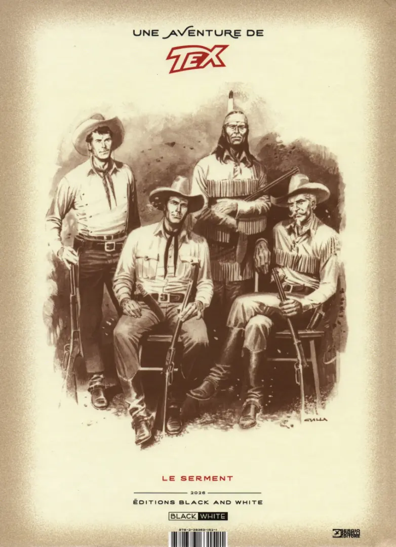 Verso de l'album Tex 19 Le serment
