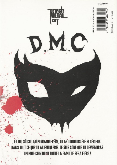 Verso de l'album Detroit metal city Tome 5