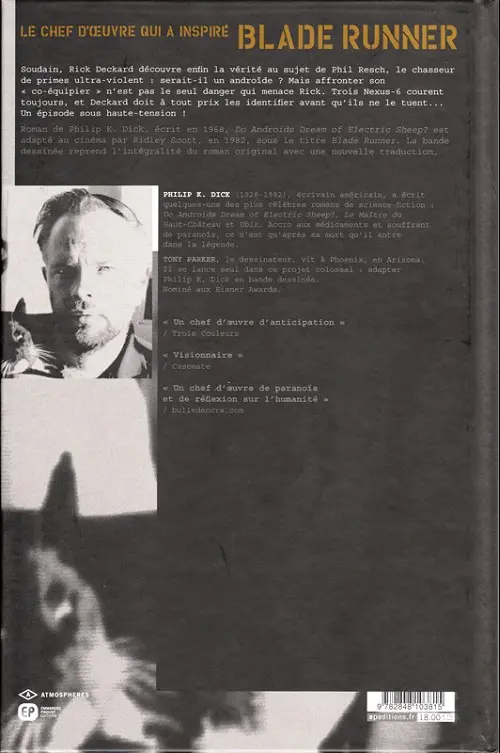 Verso de l'album Do androids dream of electric sheep ? Tome 4
