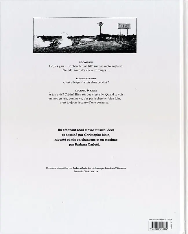 Verso de l'album La Fille