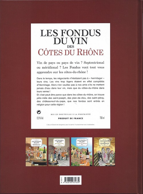 Verso de l'album Les Fondus du vin Tome 3 Côtes du Rhône