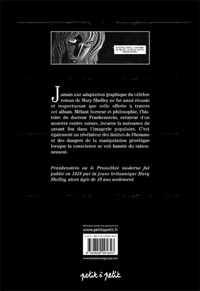 Verso de l'album Frankenstein