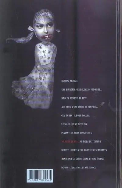 Verso de l'album 30 jours de nuit Tome 1