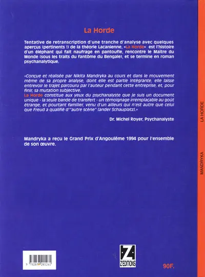 Verso de l'album La Horde