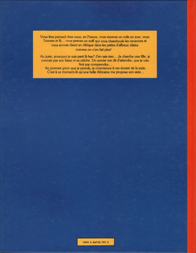 Verso de l'album Une aventure de Jacques Gallard Tome 1 Parfum d'Afrique