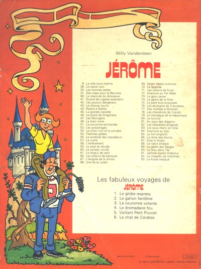 Verso de l'album Les fabuleux voyages de Jérôme Tome 6 Le chat de Carabas