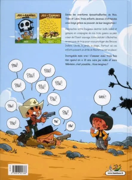 Verso de l'album Jeu de gamins Tome 2 Les cow-boys