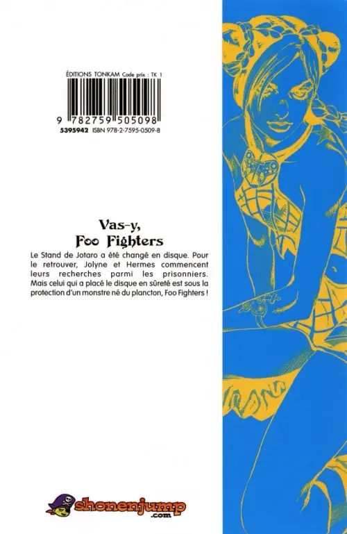 Verso de l'album Jojo's Bizarre Adventure - Stone Ocean 4 Vas-y, Foo Fighters !