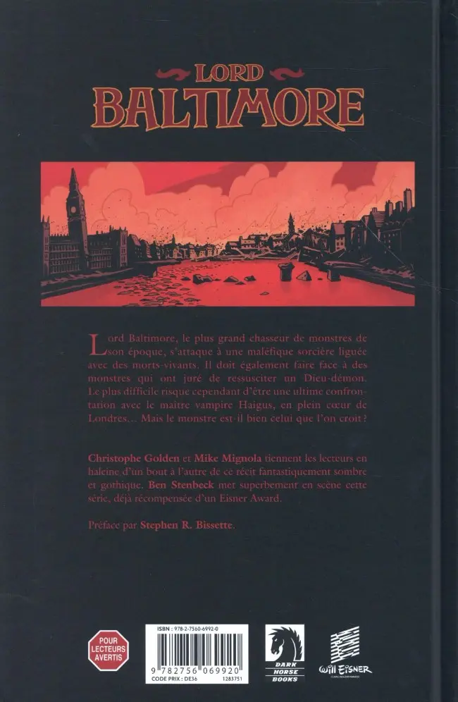Verso de l'album Lord Baltimore 4 Ossuaire sacré