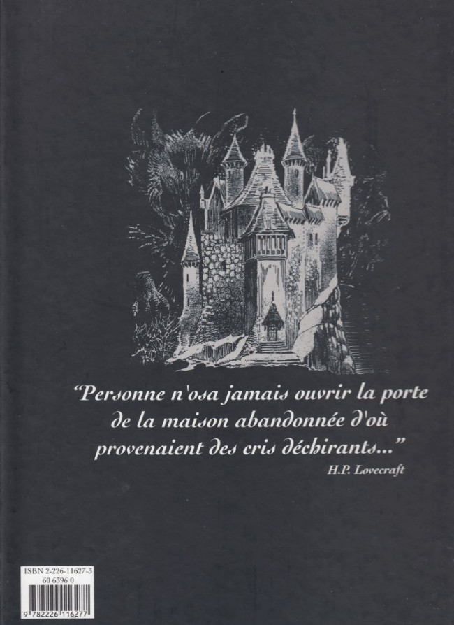 Verso de l'album Lovecraft Tome 2 Le manuscrit oublié