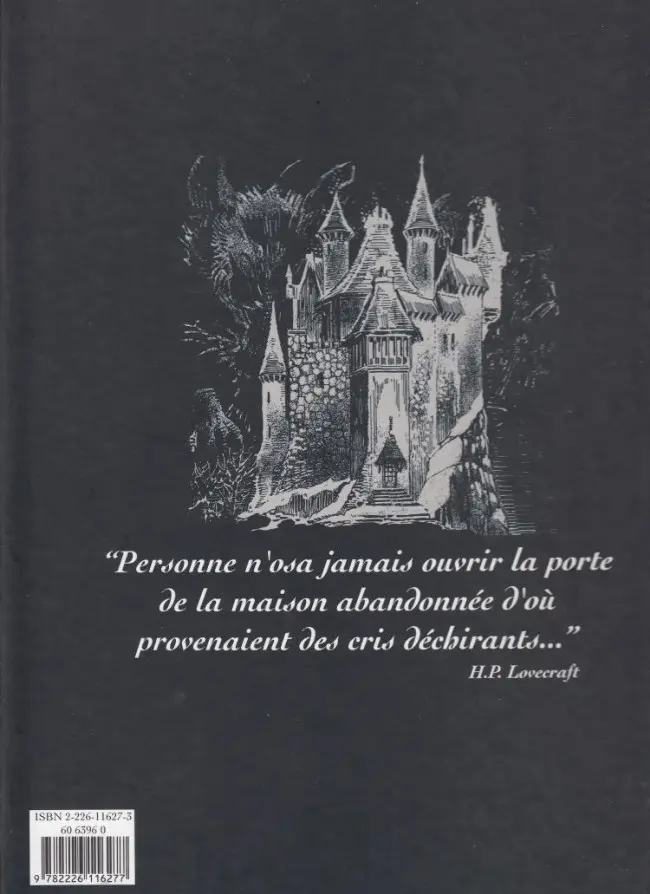 Verso de l'album Lovecraft Tome 2 Le manuscrit oublié