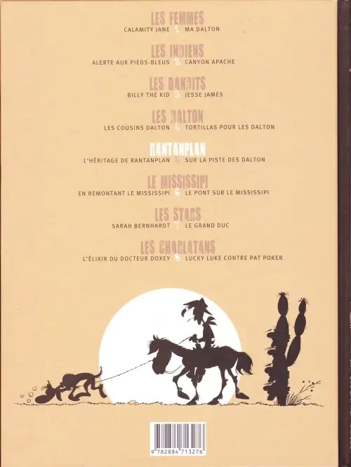 Verso de l'album Deux aventures de Lucky Luke Tome 5 Rantanplan