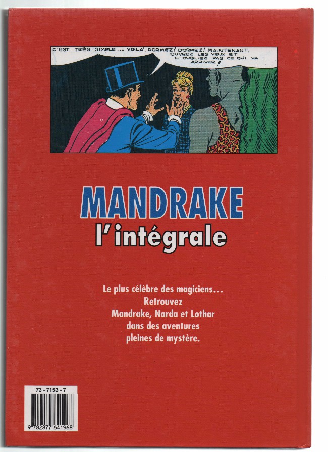 Verso de l'album Mandrake le magicien L'Intégrale Tome 3 Danger public