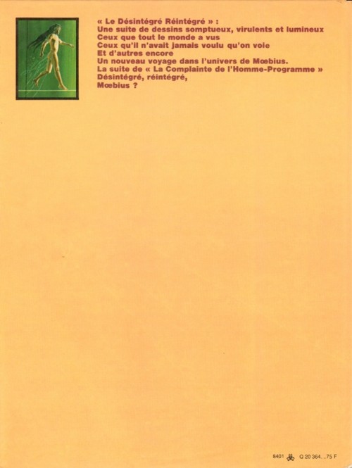 Verso de l'album Moebius œuvres complètes Tome 5 Le Désintégré Réintégré