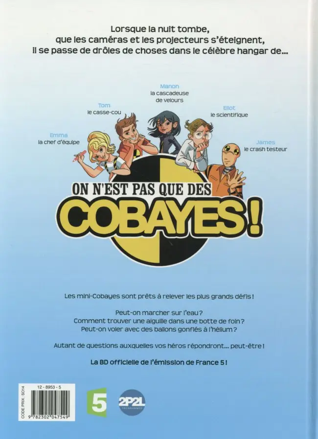 Verso de l'album On n'est pas que des cobayes ! Tome 1 Les Mini-Cobayes