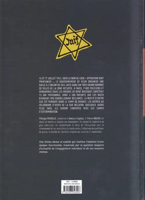 Verso de l'album Opération Vent Printanier