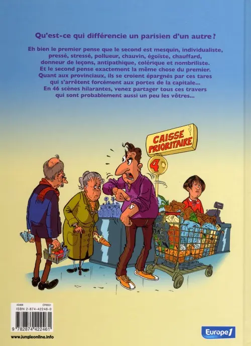Verso de l'album Les Parisiens Tome 1