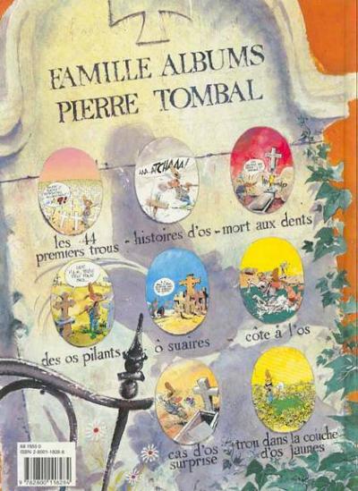 Verso de l'album Pierre Tombal Tome 8 Trou dans la couche d'os jaunes