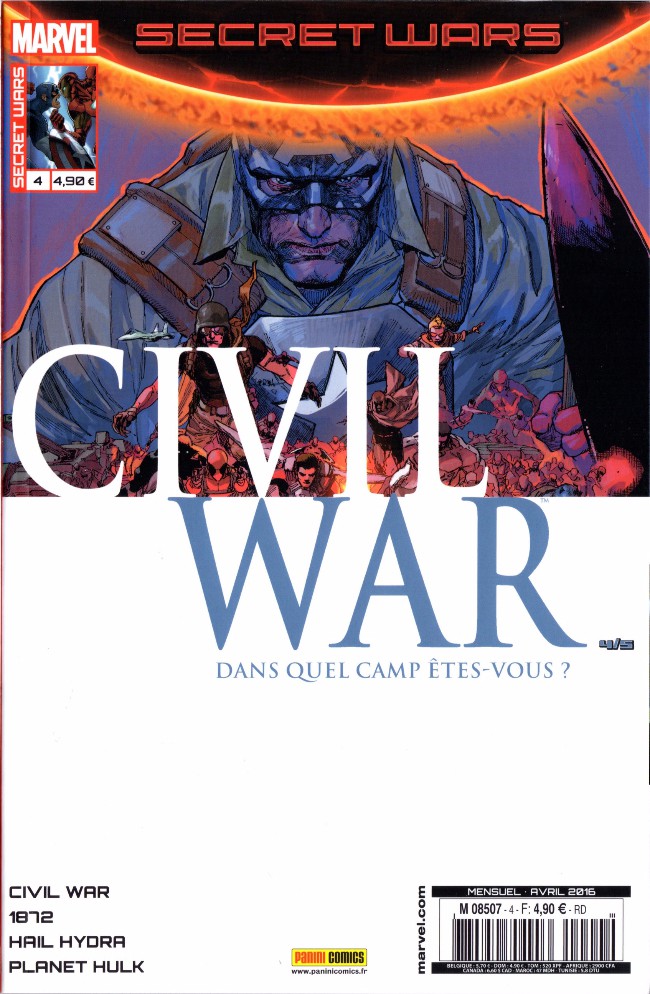 Couverture de l'album Secret Wars : Civil War Tome 4 Révélation
