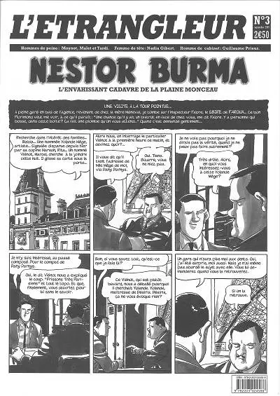 Couverture de l'album L'Étrangleur - Nestor Burma Tome 3 L'envahissant cadavre de la Plaine Monceau (3)