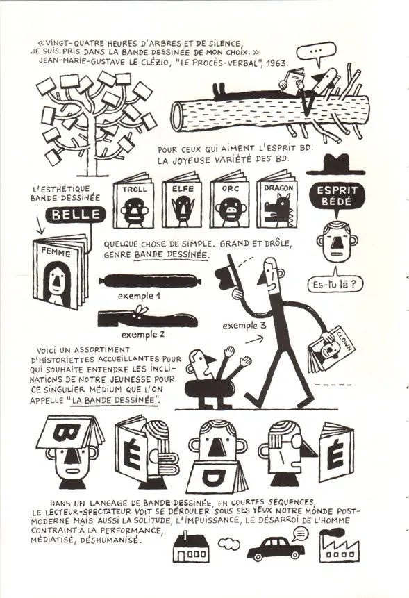 Planche de l'album Contre la bande dessinée Choses lues et entendues