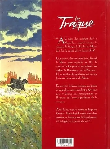 Verso de l'album La traque Tome 1 Grignan