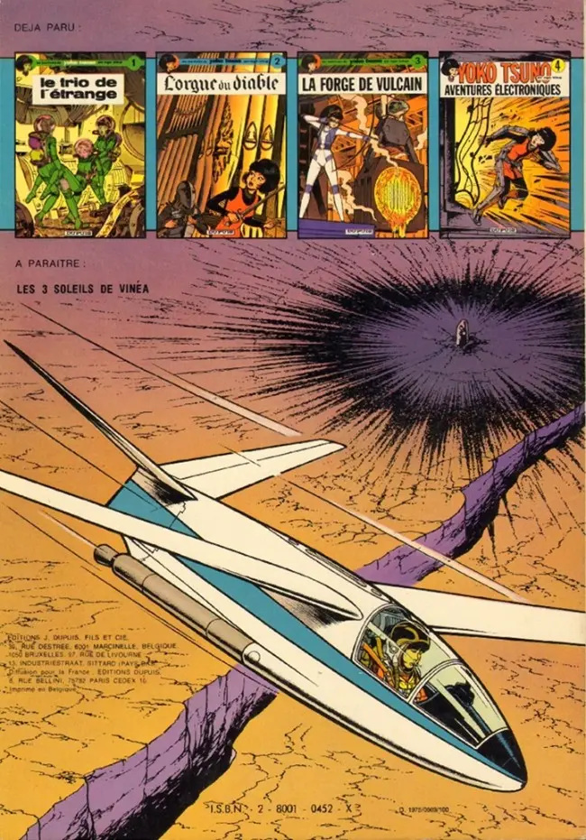 Verso de l'album Yoko Tsuno Tome 5 Message pour l'éternité