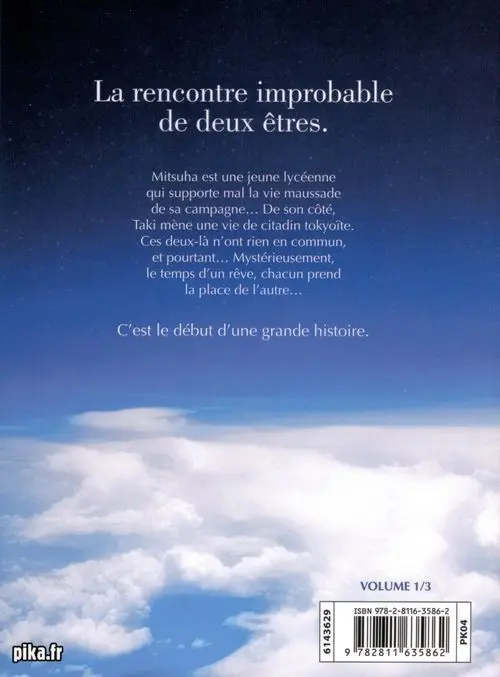 Verso de l'album Your Name. 01