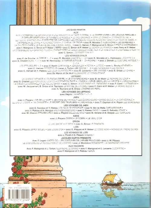 Verso de l'album Alix Tome 5 La griffe noire