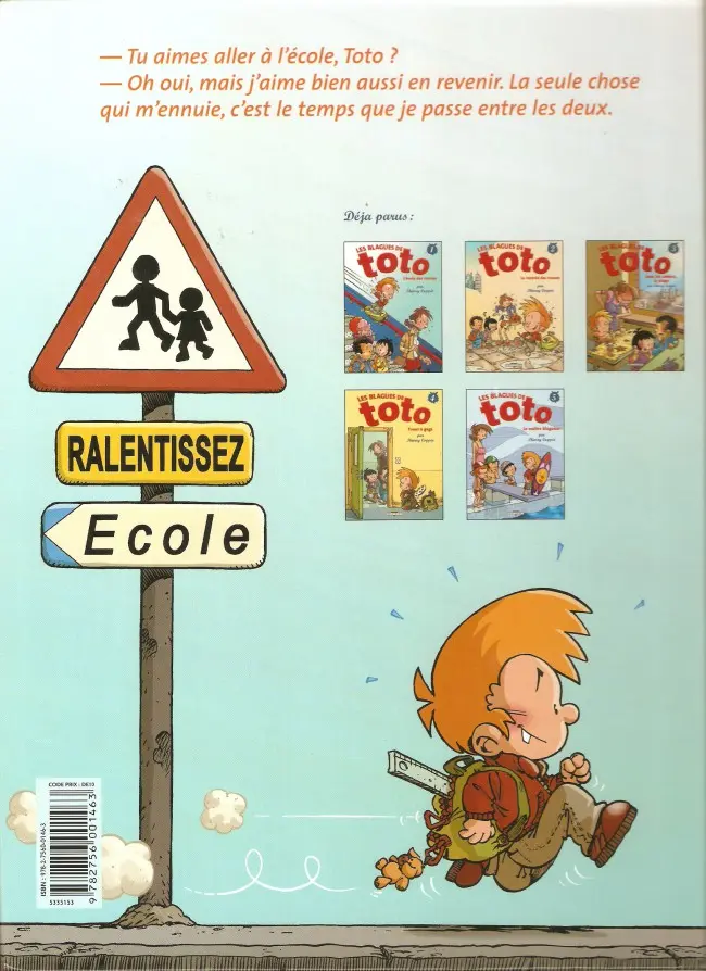 Verso de l'album Les Blagues de Toto Tome 4 Tueur à gags