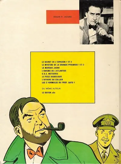 Verso de l'album Blake et Mortimer Tome 3 Le Mystère de la Grande Pyramide - 1re partie